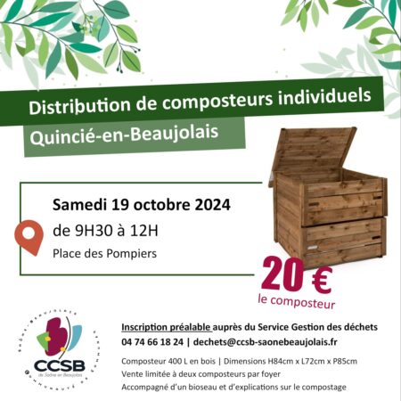 Distribution de composteurs individuels à Quincié-en-Beaujolais