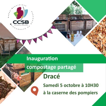 Inauguration site compostage collectif à Dracé