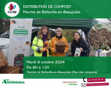 Distribution de compost sur le marché de BeB le mardi 8 octobre