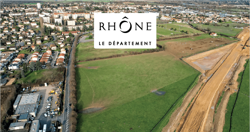Travaux de déviation de la RD109 à Belleville-en-Beaujolais