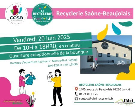 Ouverture Recyclerie vendredi 20 juin